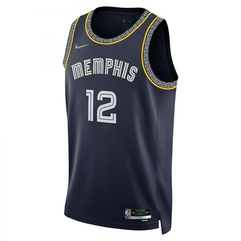 Men's Memphis Grizzlies Ja Morant #12 Navy Swingman Jersey - City Edition-Pro Kit Vault | Brand New 26/27 Sports Jerseys